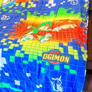 Vintage 90's Digimon Digital Monsters Reversible Comforter